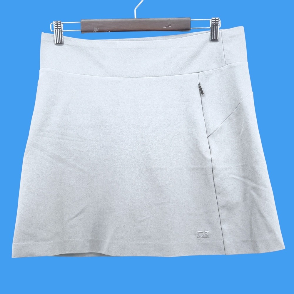 Cutter & Buck Skort Womens Large Gray DryTec 50+ Athletic Golf Tennis Skirt